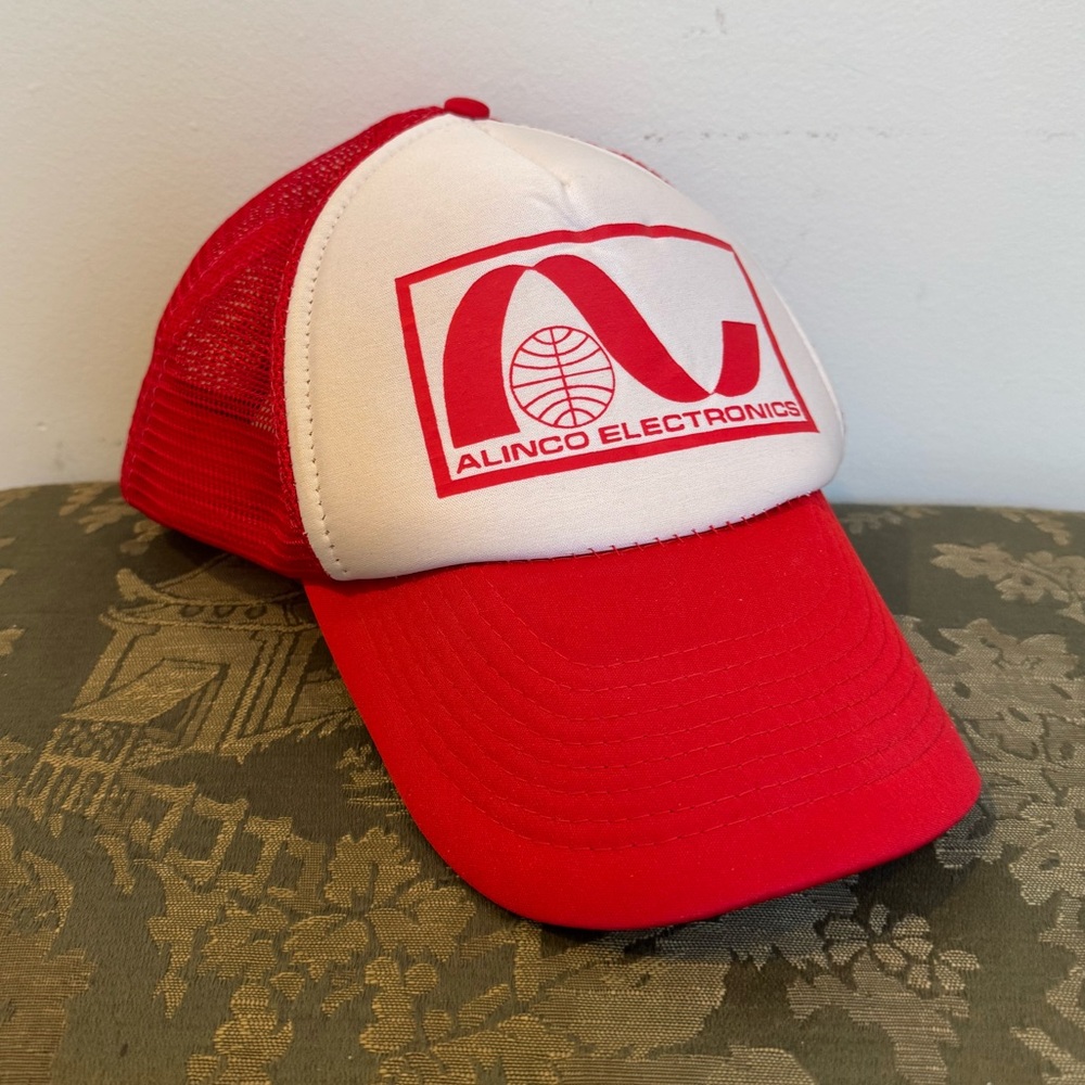 Vintage Red and White Mesh Trucker Hat Cap